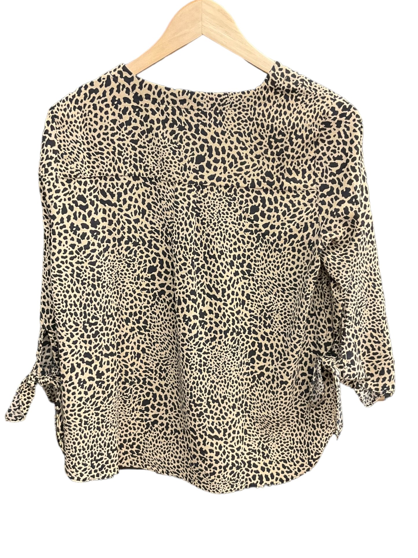 Top Long Sleeve By Michael By Michael Kors In Animal Print, Size: M