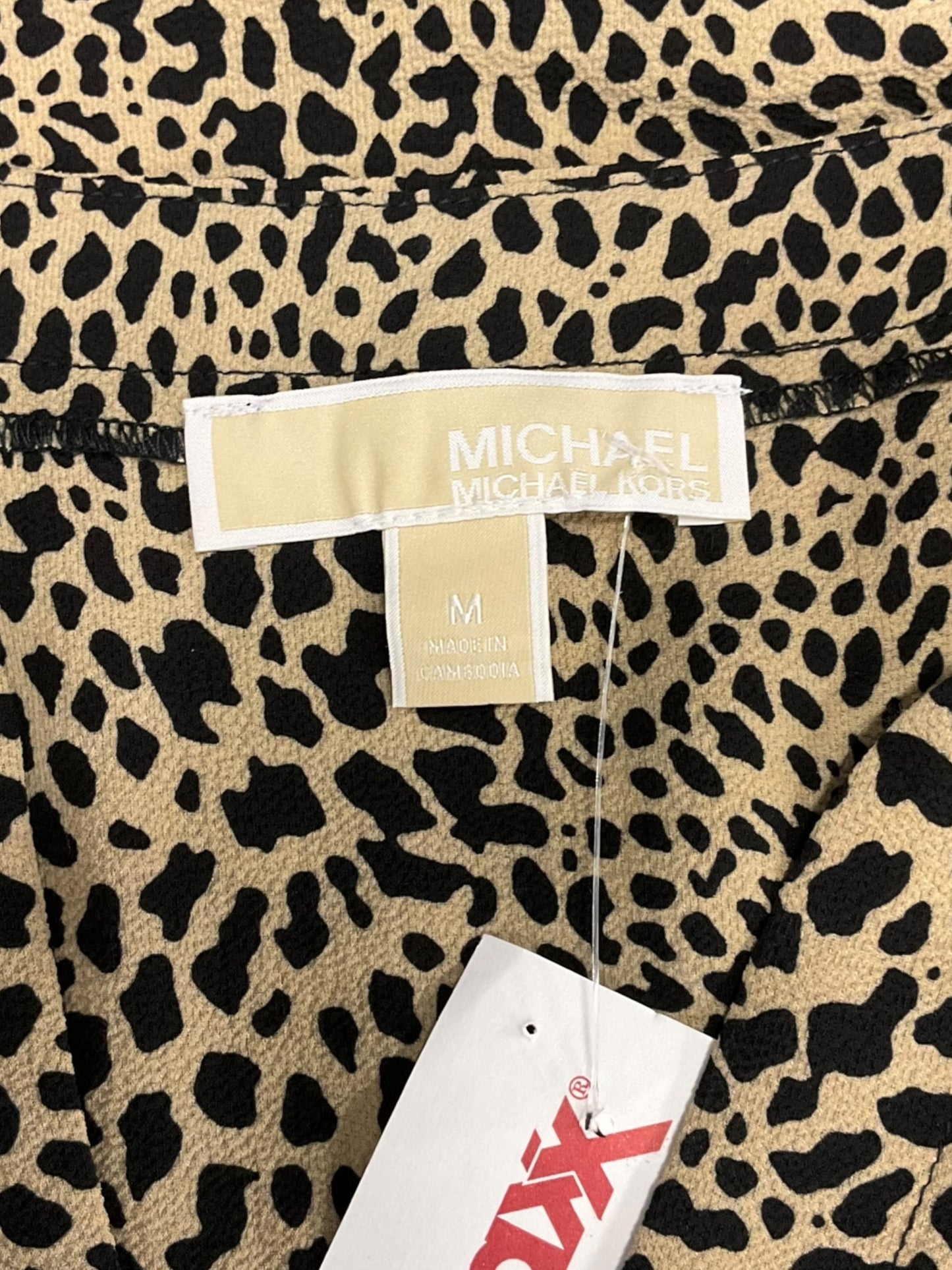 Top Long Sleeve By Michael By Michael Kors In Animal Print, Size: M