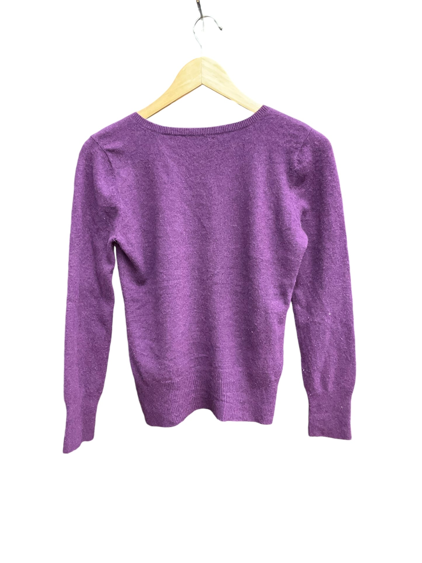 Sweater Cashmere By Apt 9 In Purple, Size: M