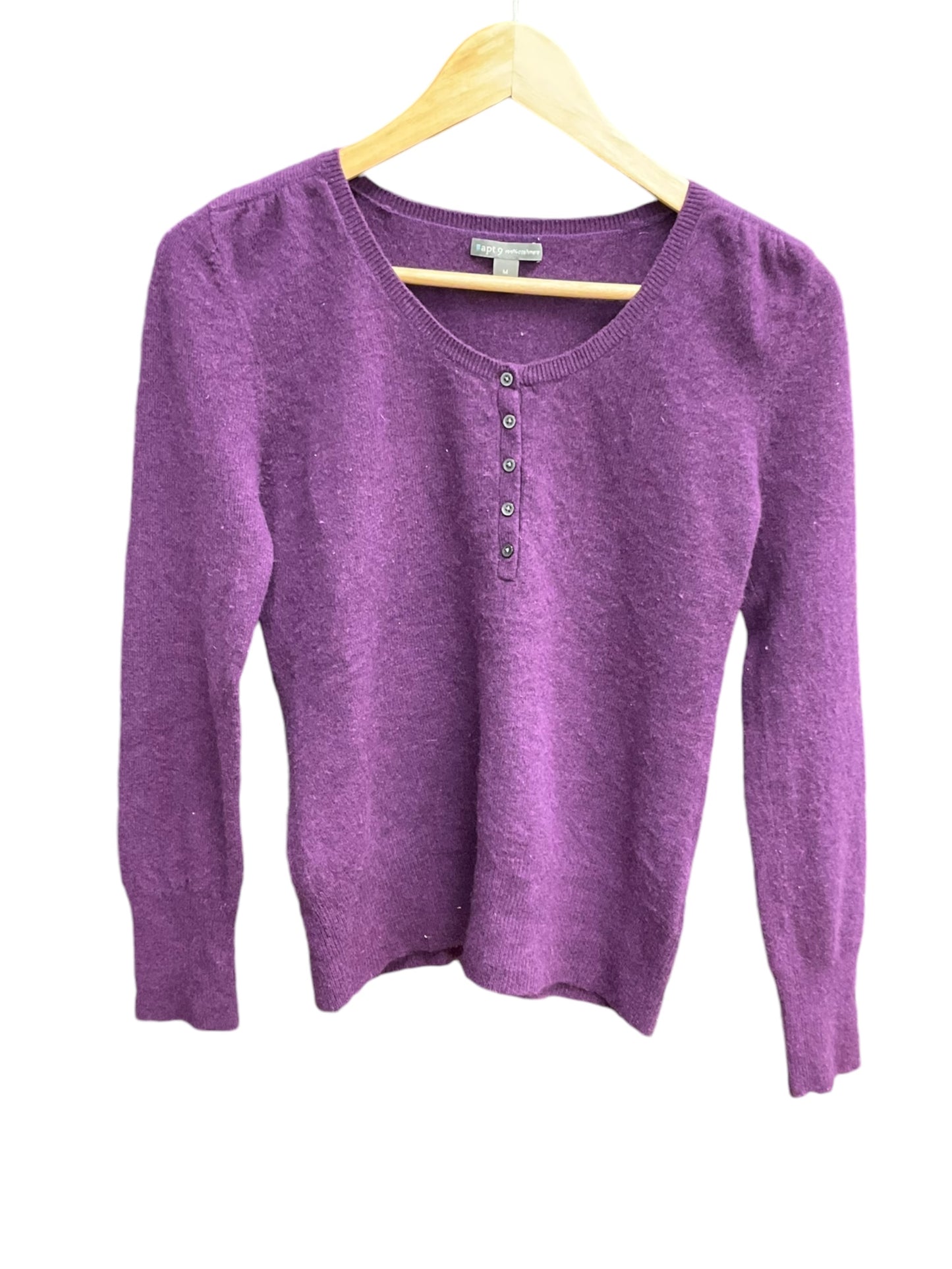 Sweater Cashmere By Apt 9 In Purple, Size: M