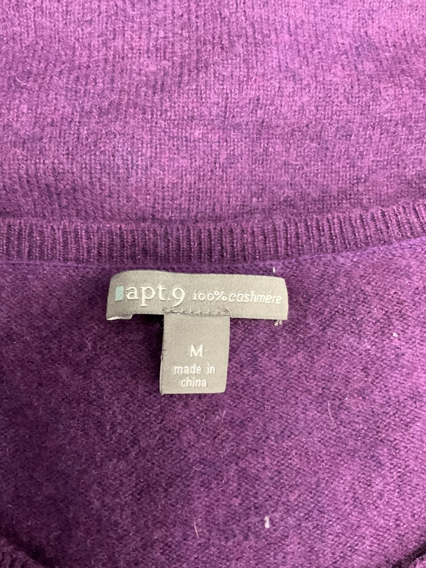 Sweater Cashmere By Apt 9 In Purple, Size: M