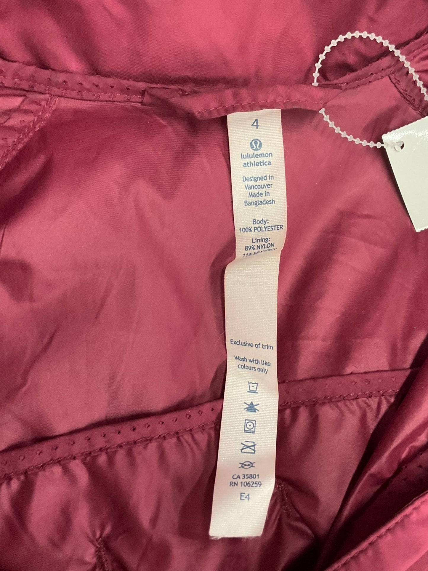 Athletic Jacket By Lululemon In Red, Size: S