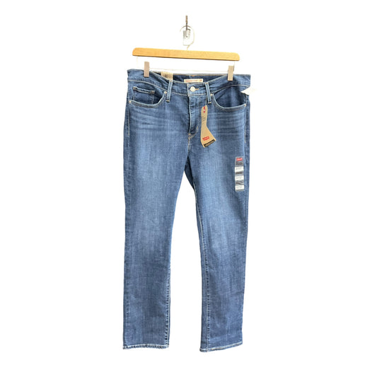 Jeans Straight By Levis In Blue Denim, Size: 8