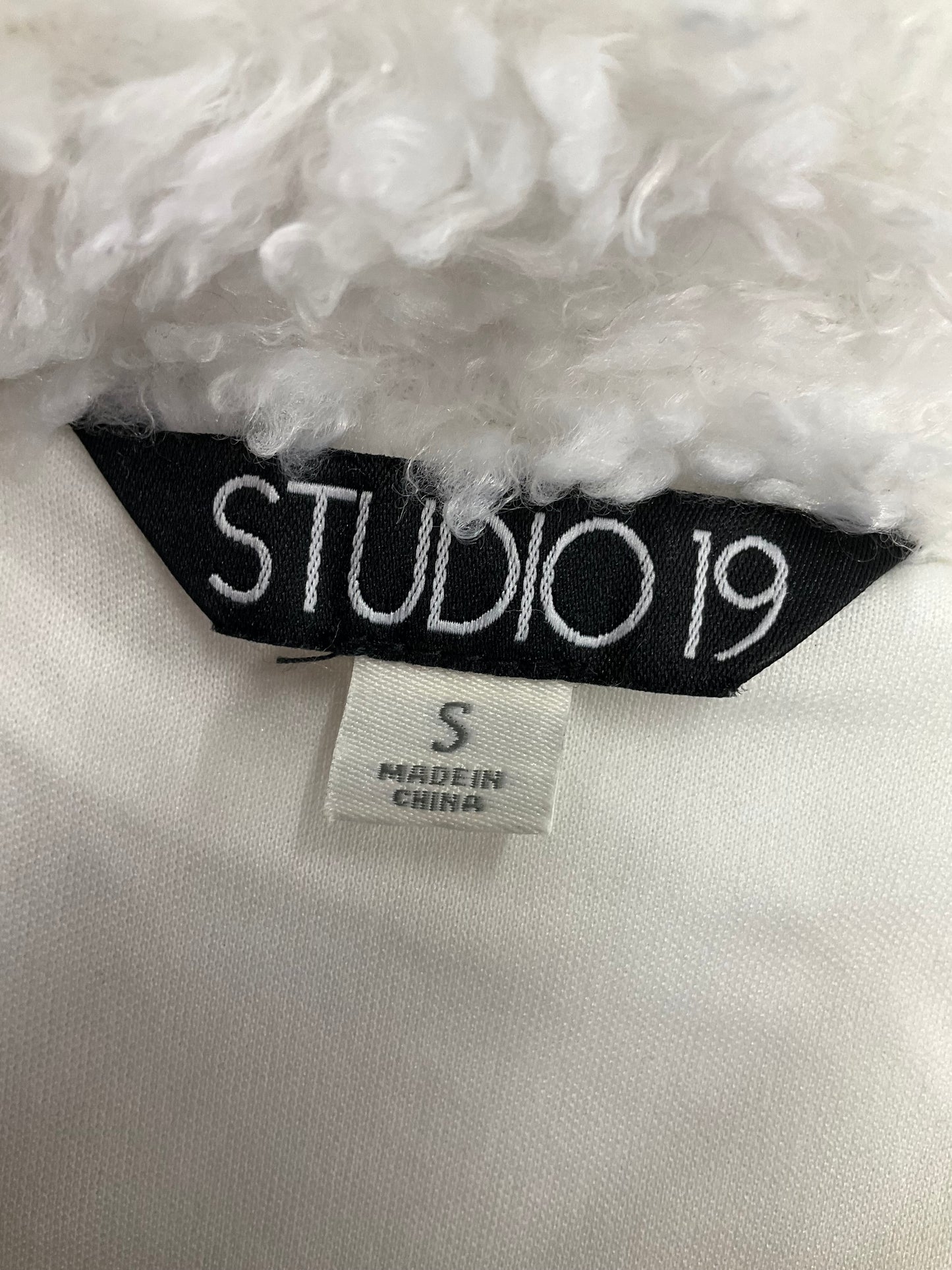 White Jacket Faux Fur & Sherpa Studio 1940, Size S
