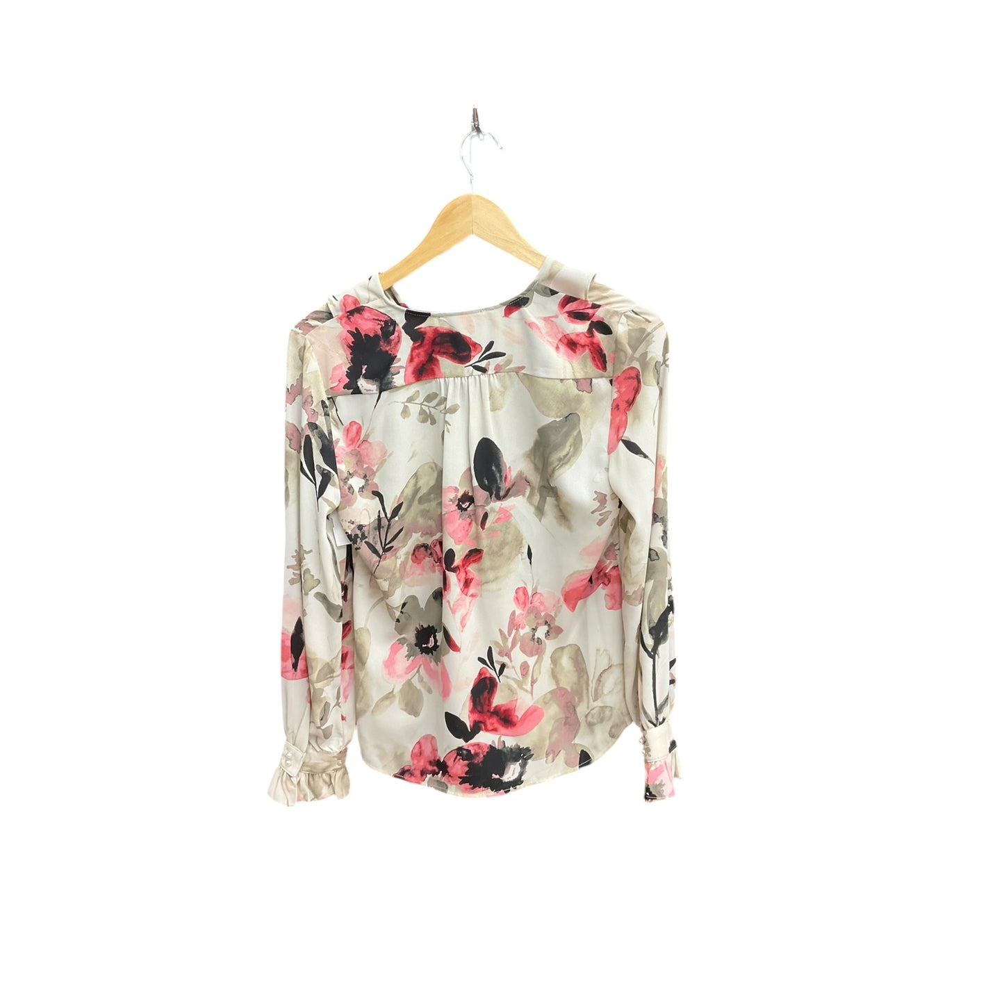 Top Long Sleeve By Karl Lagerfeld In Floral Print, Size: Xs