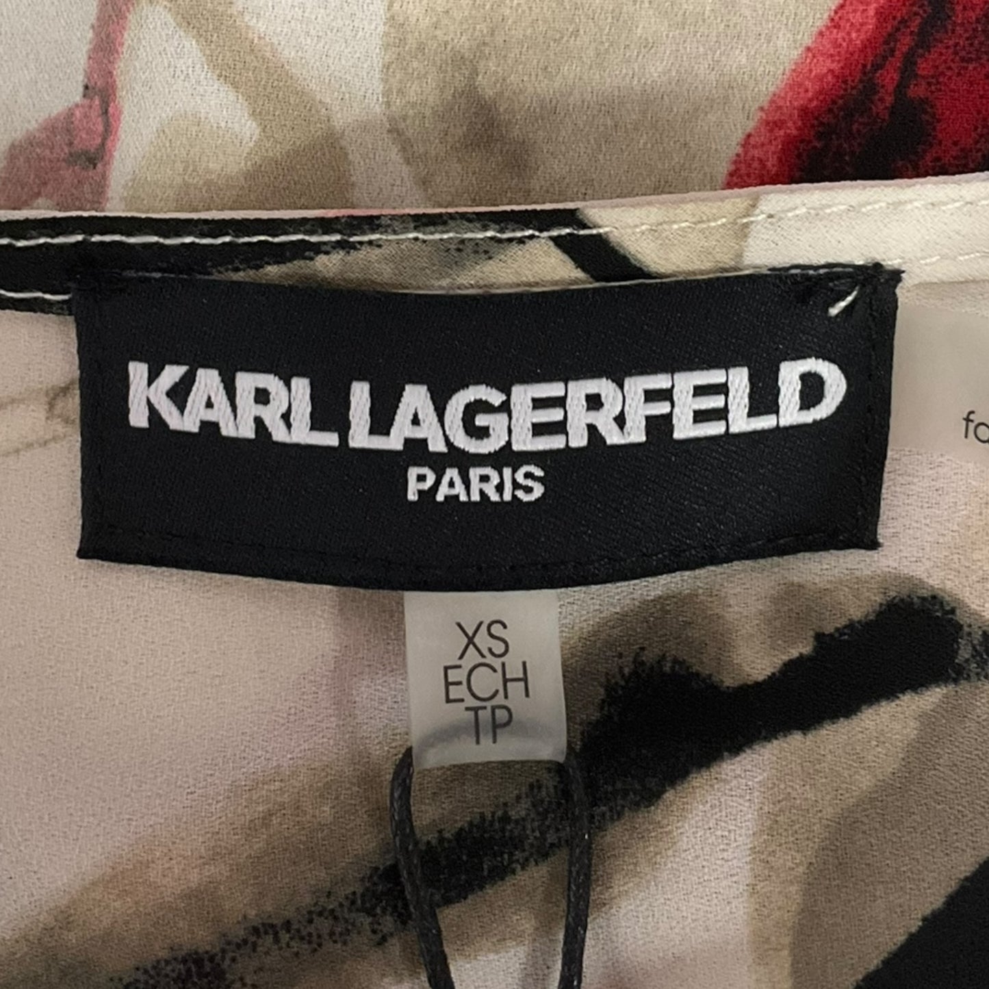 Top Long Sleeve By Karl Lagerfeld In Floral Print, Size: Xs