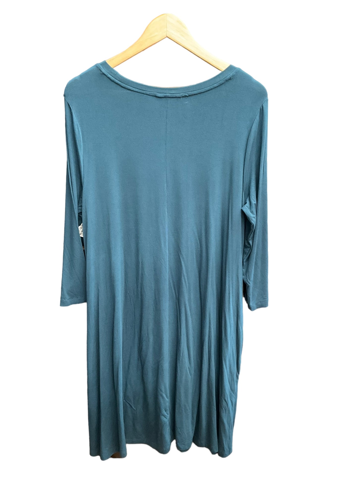 Teal Dress Casual Midi Time And Tru, Size Xl