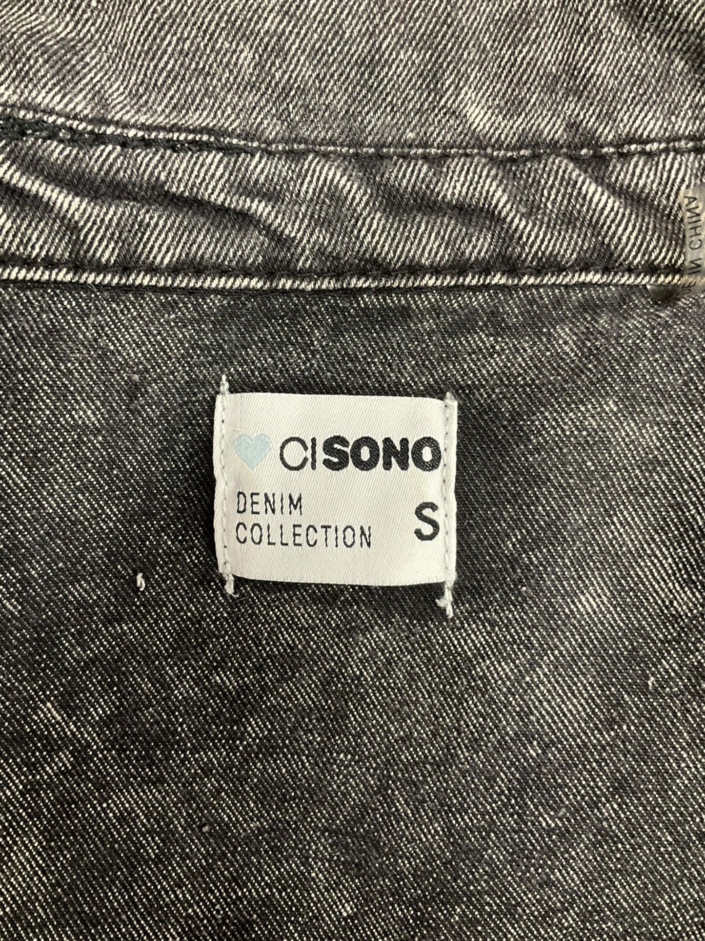 Jacket Denim By Ci Sono In Black Denim, Size: S