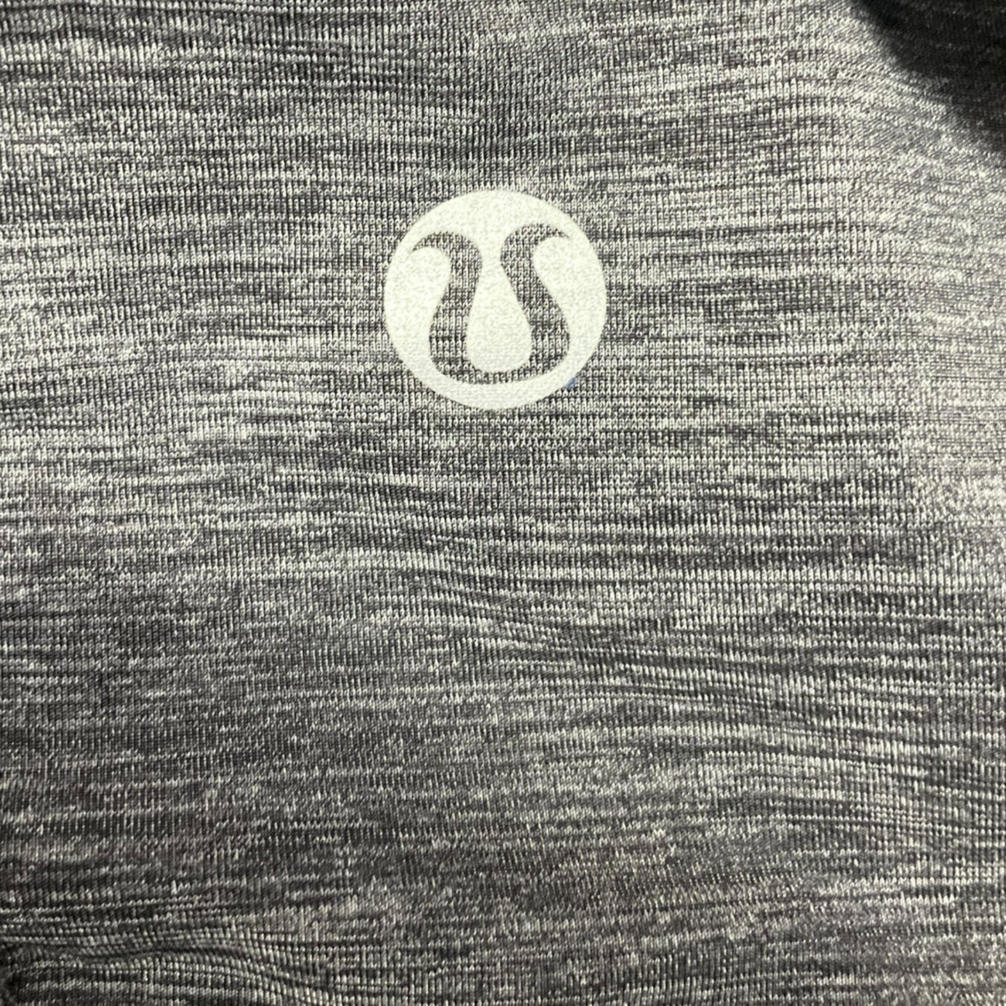 Athletic Top Long Sleeve Hoodie By Lululemon In Black & Grey, Size: L