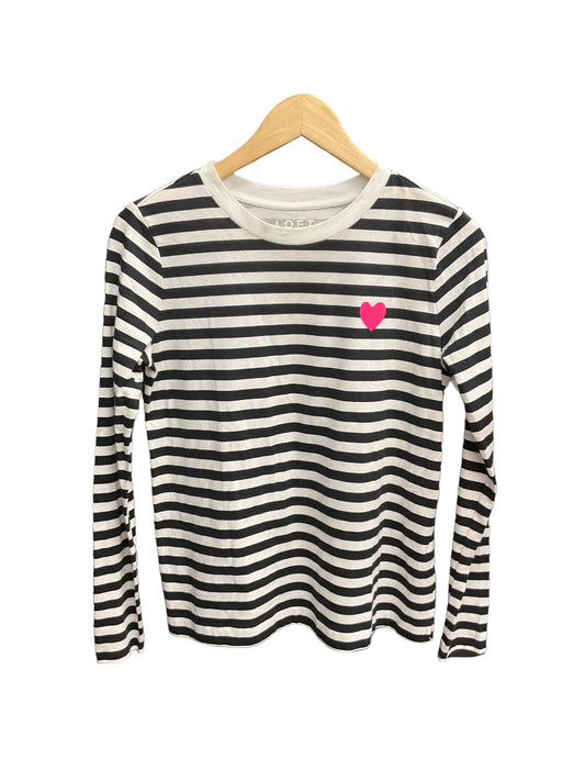 Striped Pattern Top Long Sleeve Basic Loft, Size M