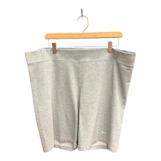 Athletic Shorts By Nike In Grey, Size: 3x