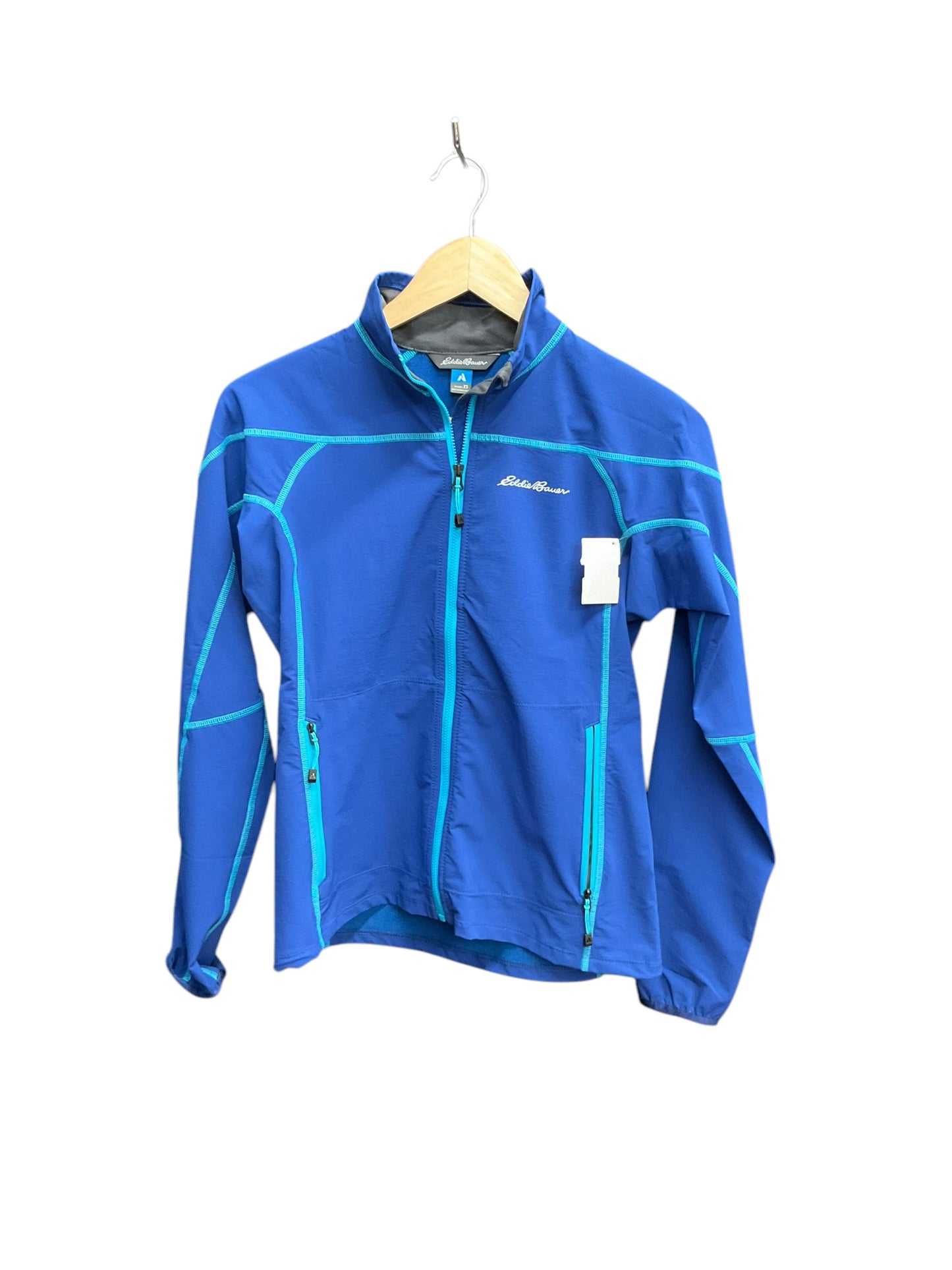 Athletic Jacket By Eddie Bauer In Blue, Size: Xs