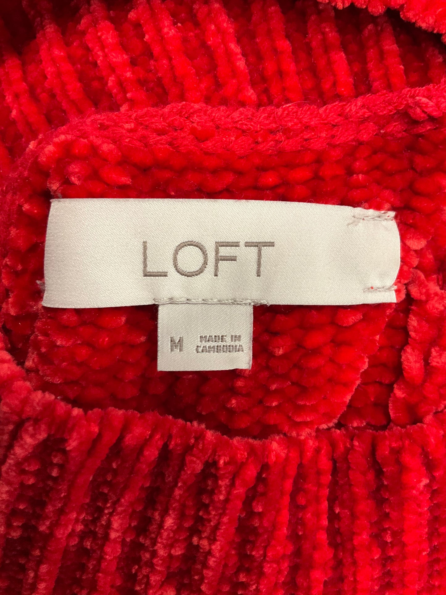 Red Sweater Loft, Size M