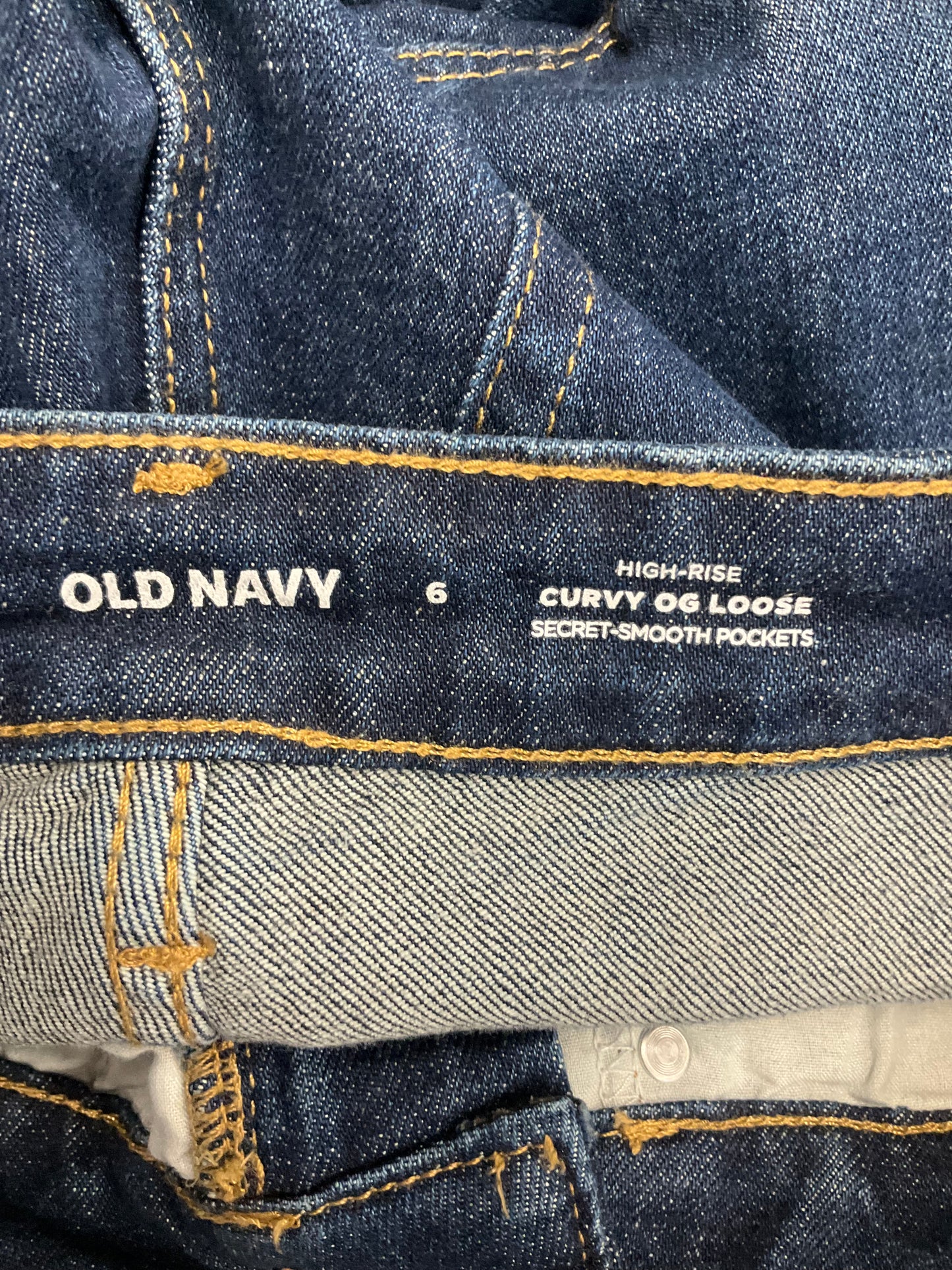 Blue Denim Jeans Boyfriend Old Navy, Size 6