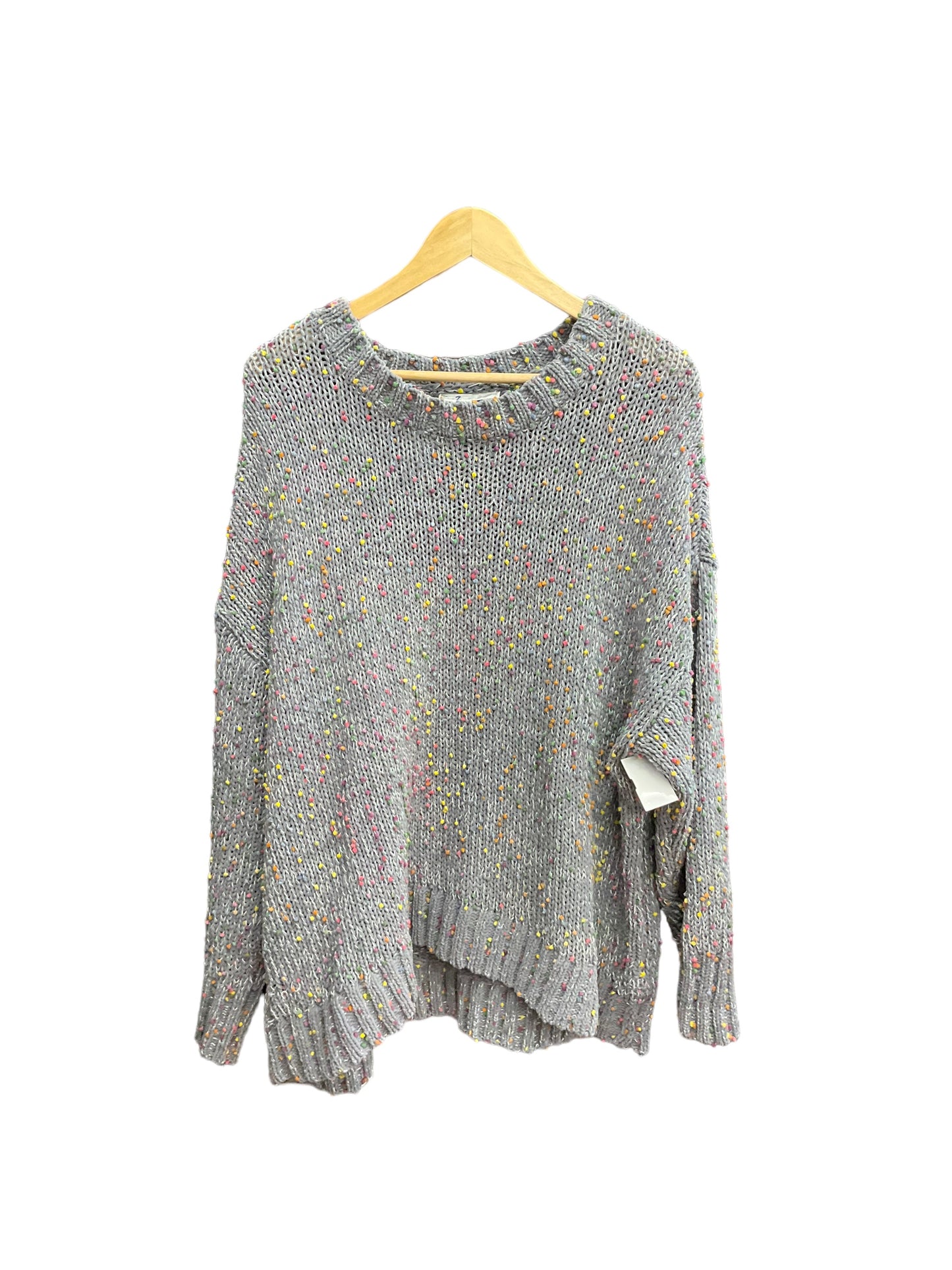 Sweater By Seven 7 In Grey, Size: Xl