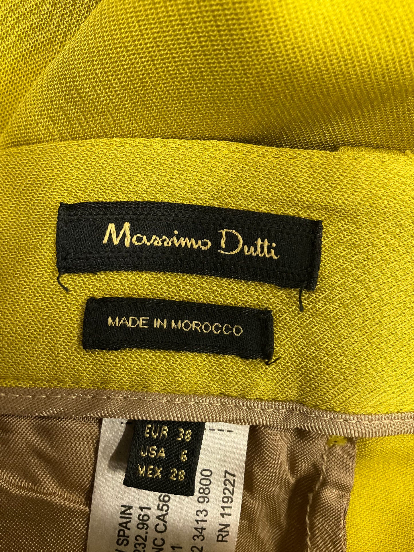 Pants Dress By Massimo Dutti In Yellow, Size: 6