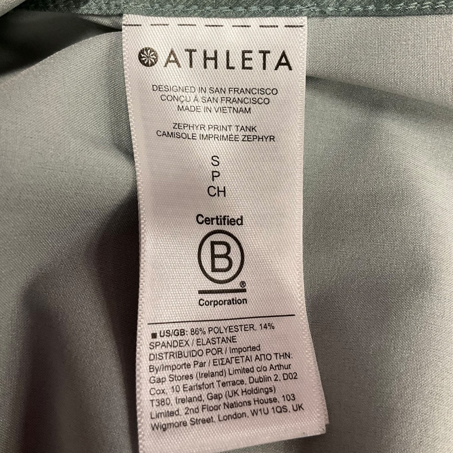 Athletic Tank Top By Athleta In Green, Size: S