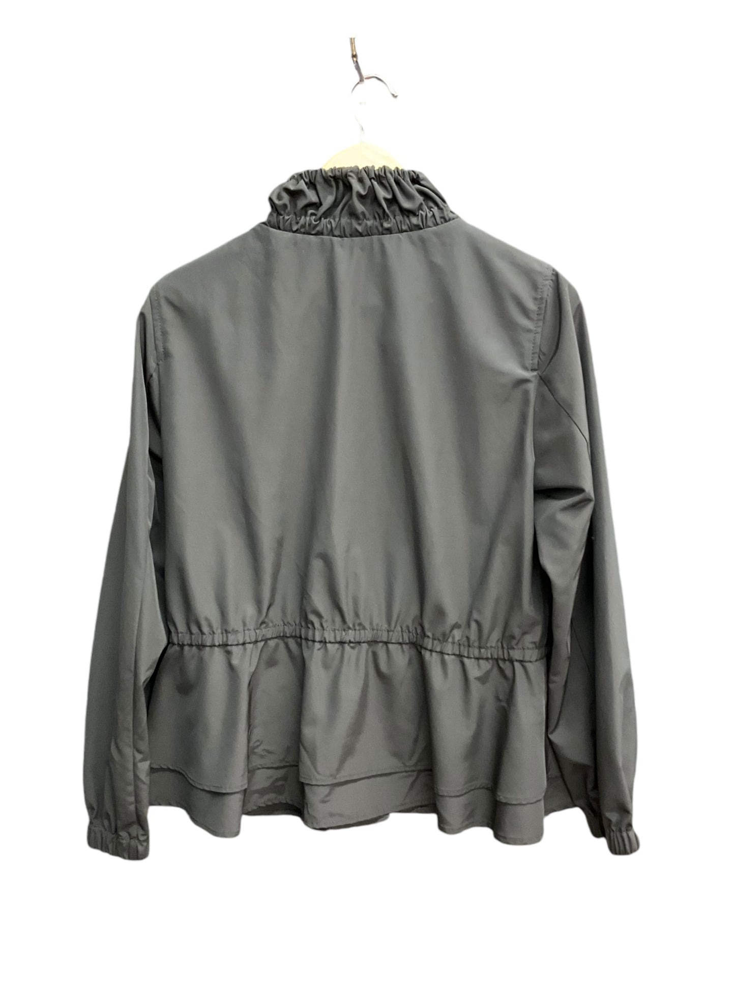 Jacket Windbreaker By Donna Karan In Black, Size: M