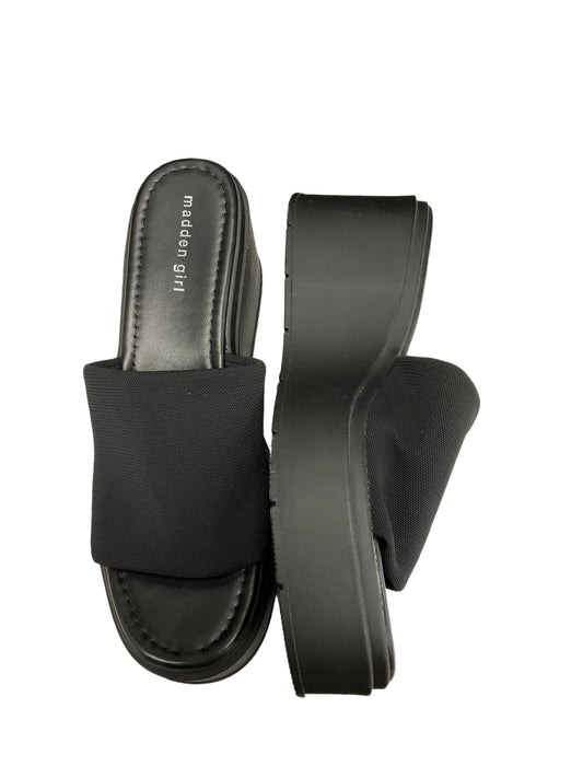 Black Sandals Heels Platform Madden Girl, Size 11