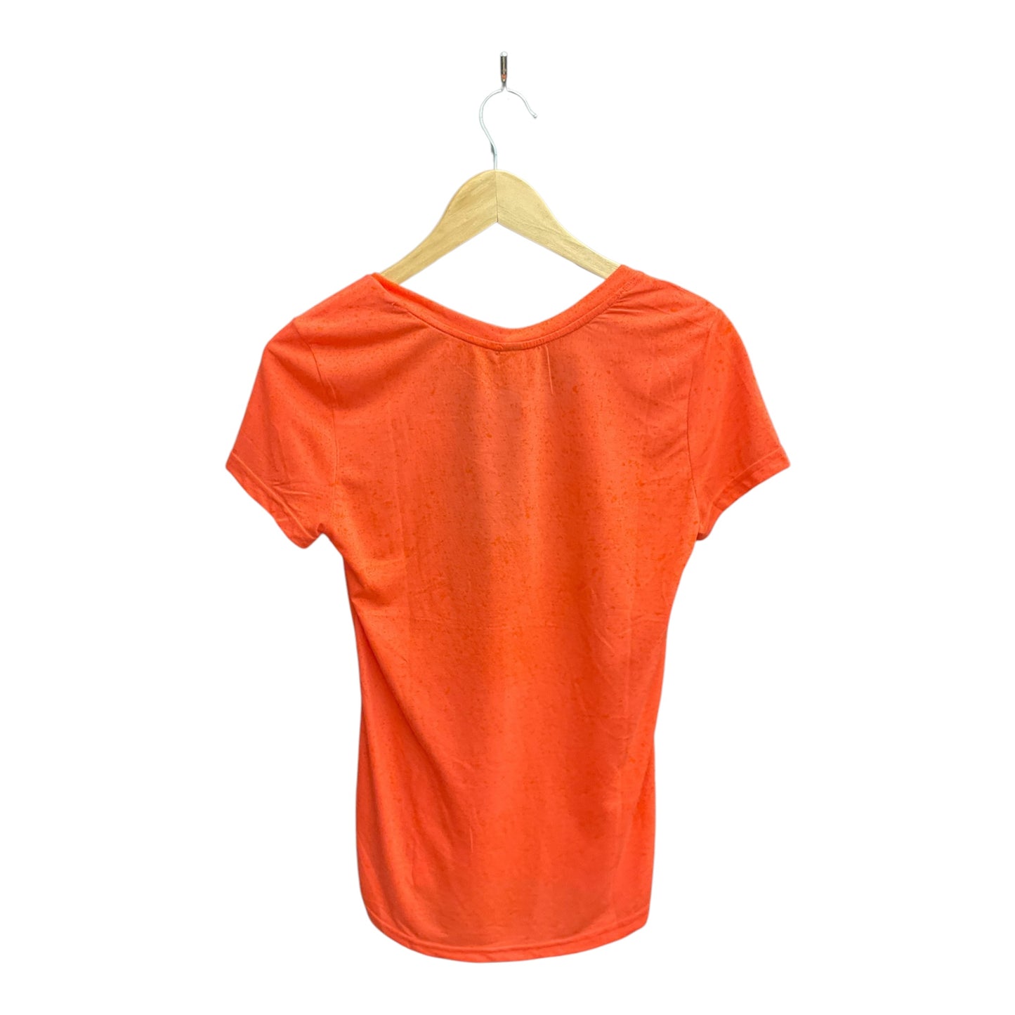 Athletic Top Short Sleeve By Adidas In Orange, Size: S