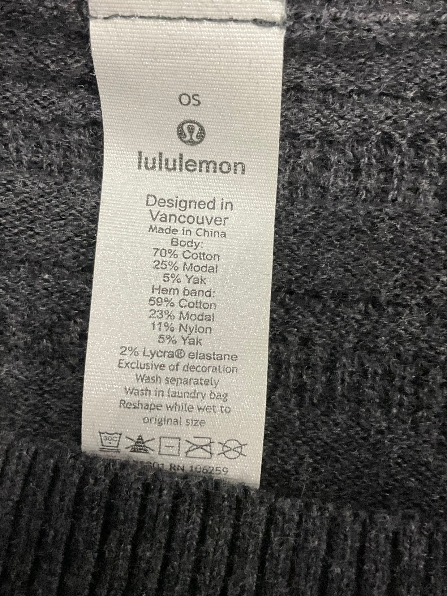 Poncho By Lululemon In Grey, Size: Osfm