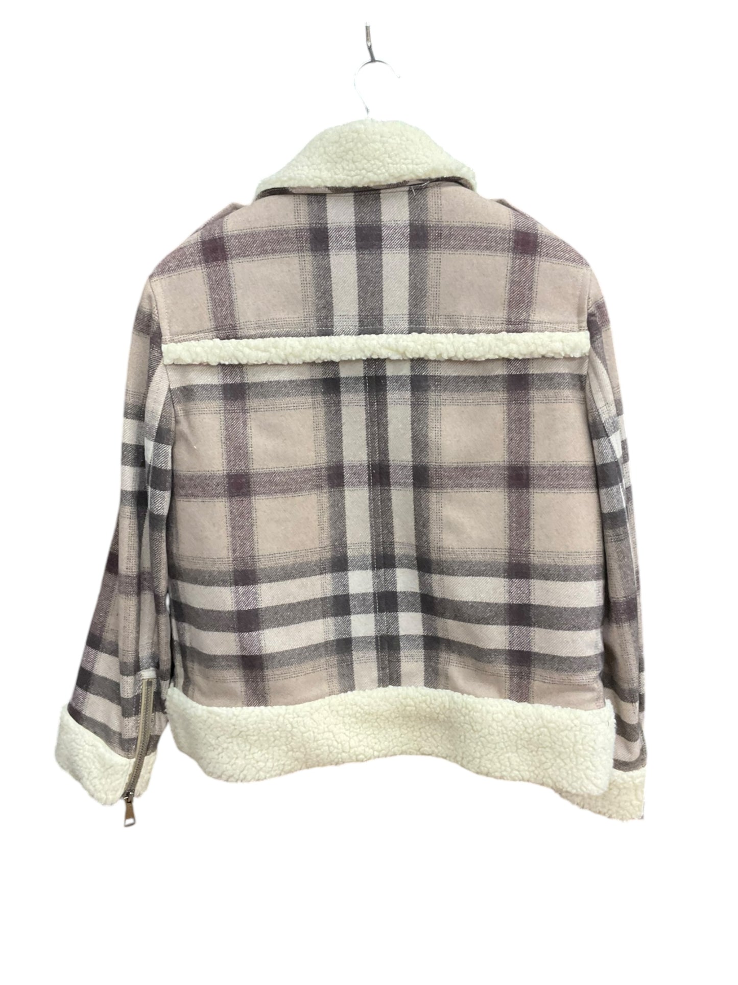 Jacket Luxury Designer By Burberry In Plaid Pattern, Size: M