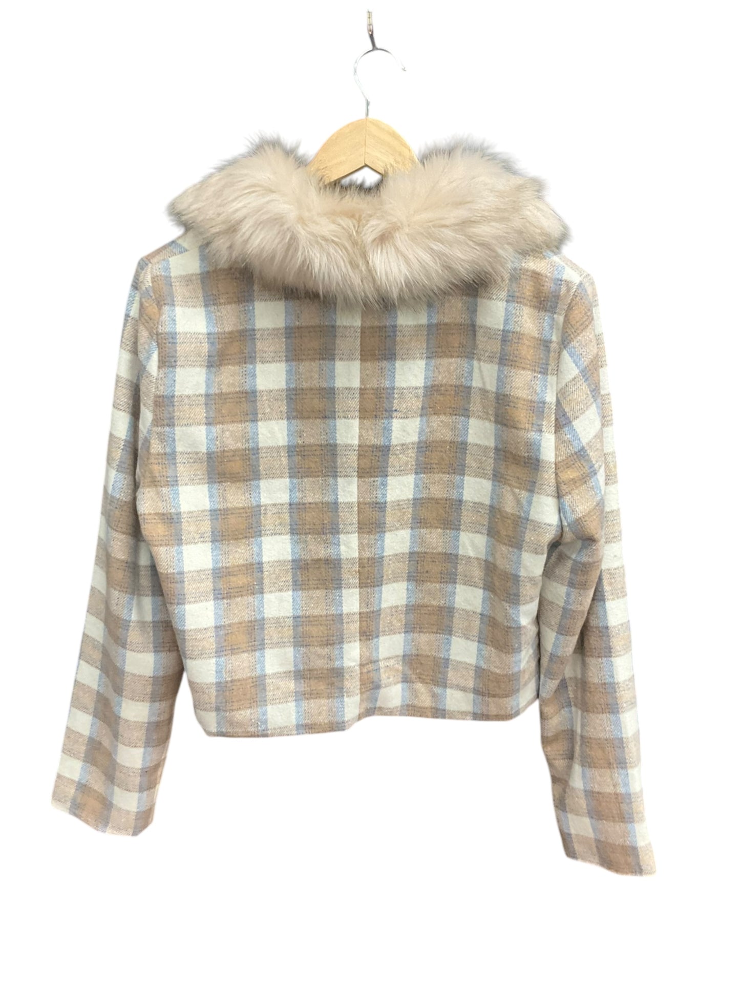 Jacket Other By Unreal Fur In Plaid Pattern, Size: M