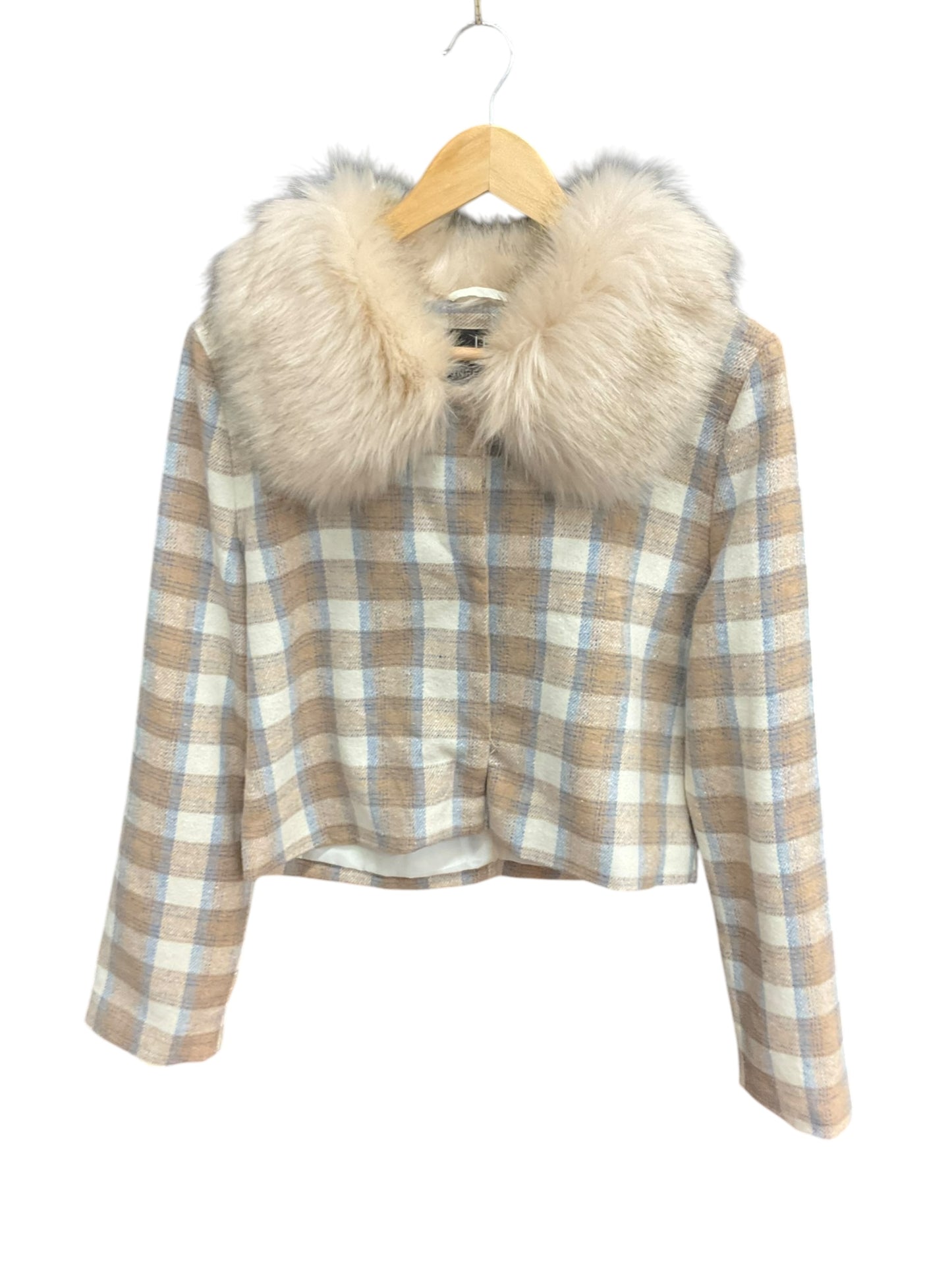 Jacket Other By Unreal Fur In Plaid Pattern, Size: M