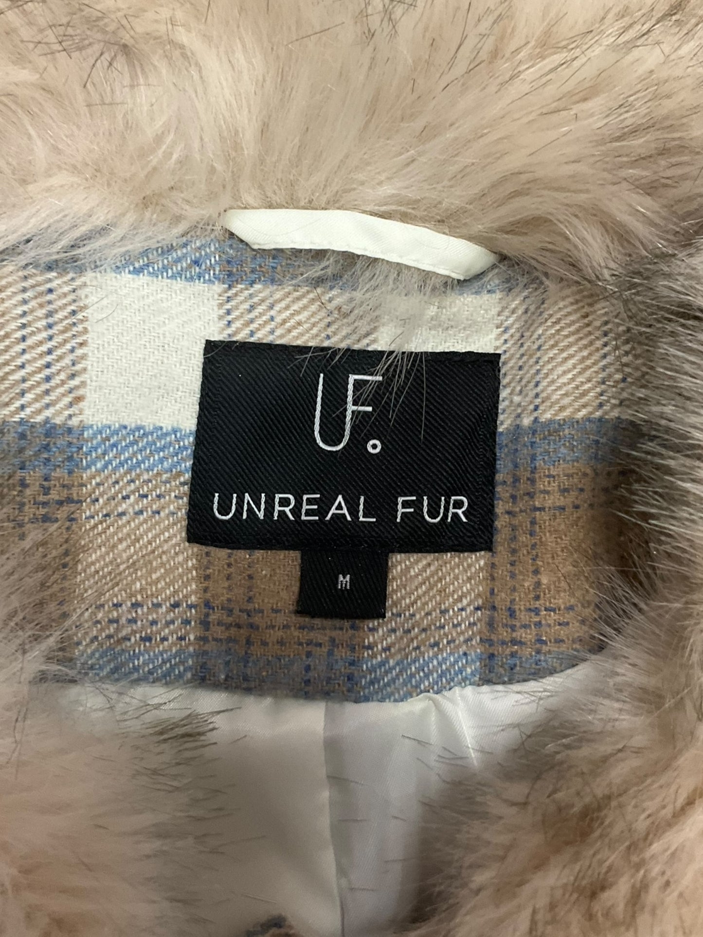 Jacket Other By Unreal Fur In Plaid Pattern, Size: M