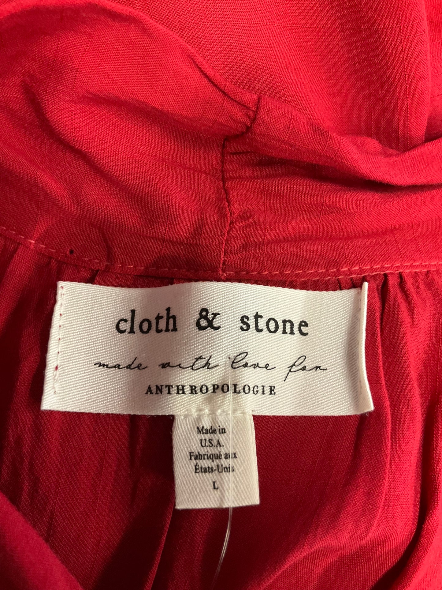 Blouse Sleeveless By Cloth & Stone In Red, Size: L