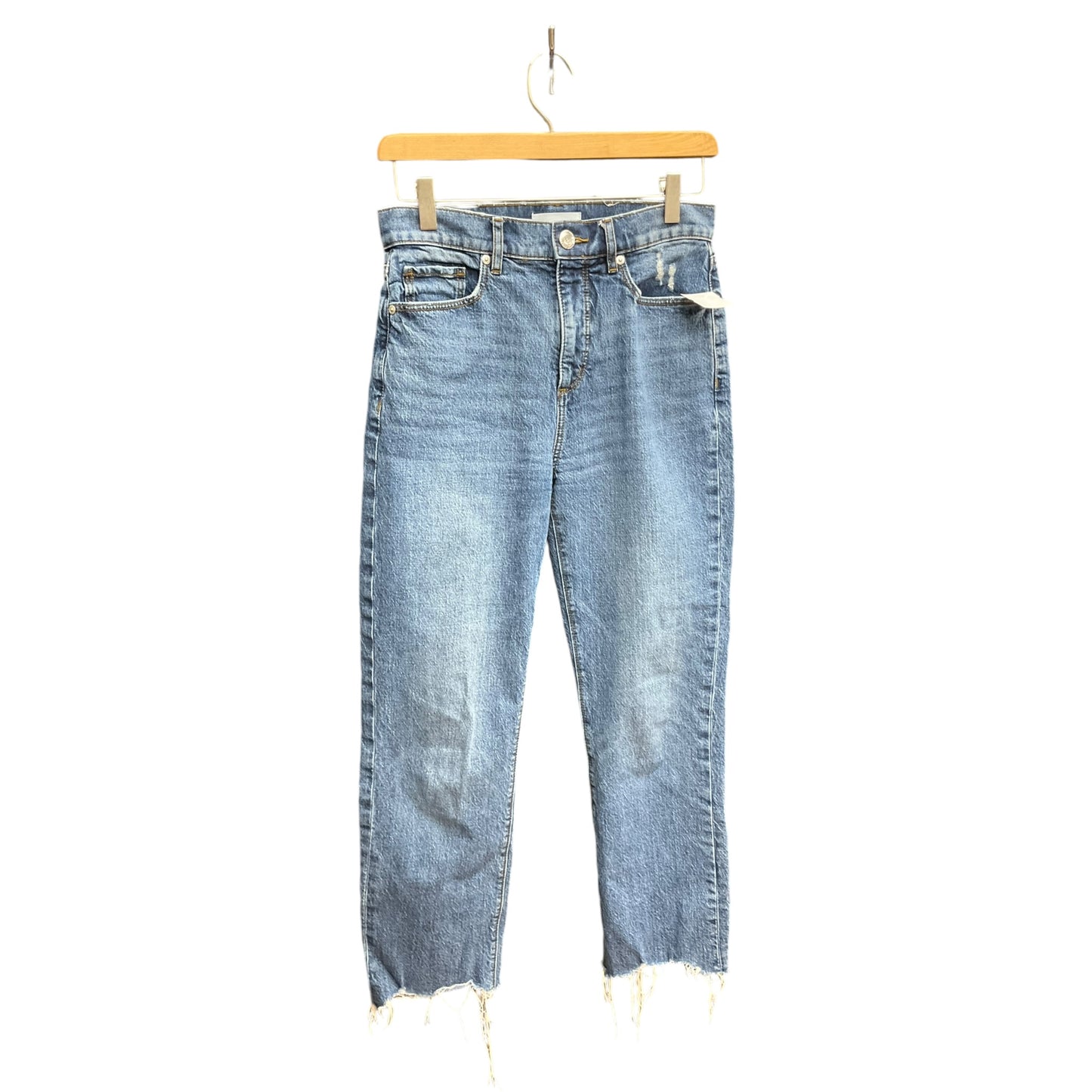 Jeans Straight By Loft In Blue Denim, Size: 0