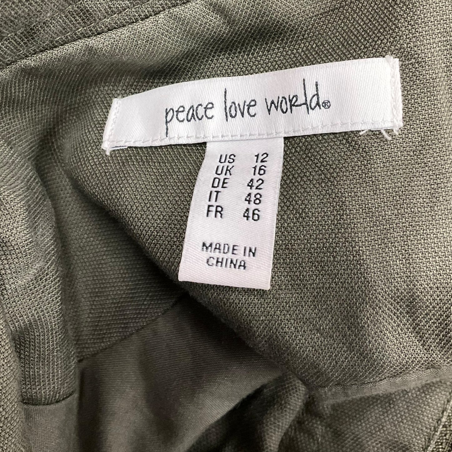 Jacket Utility By Peace Love World In Green, Size: L