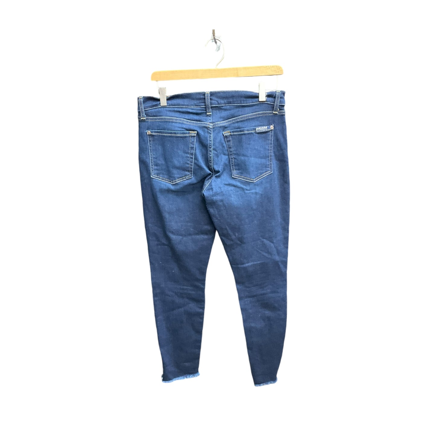 Jeans Skinny By 7 For All Mankind In Blue Denim, Size: 10