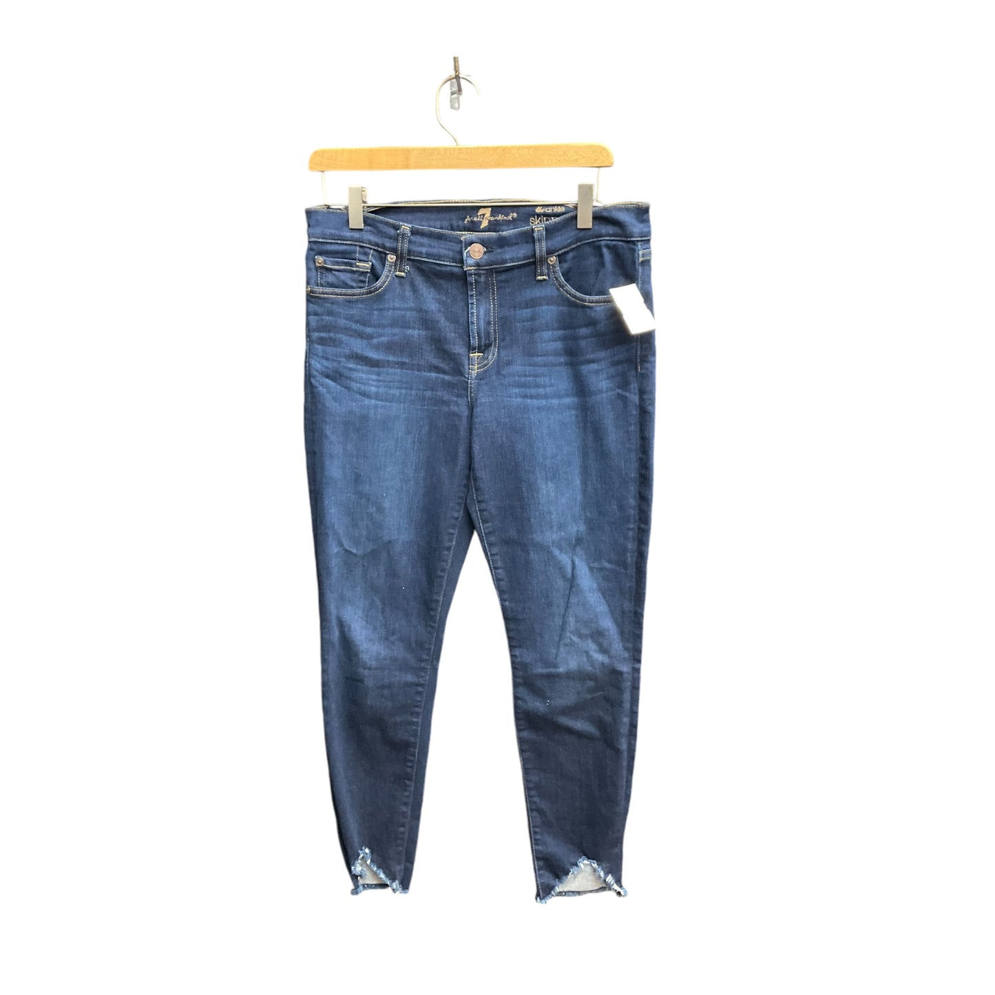 Jeans Skinny By 7 For All Mankind In Blue Denim, Size: 10