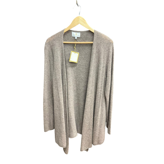 Sweater Cardigan Cashmere By Joan Vass In Brown, Size: Xl