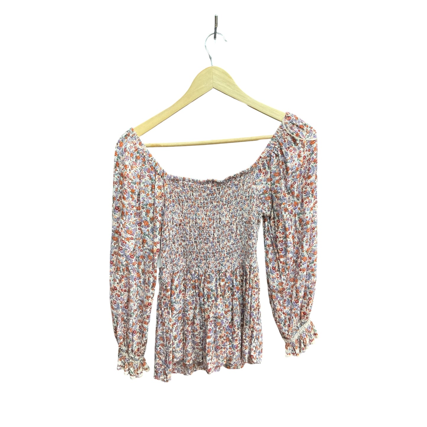 Top Long Sleeve By Angie In Floral Print, Size: S