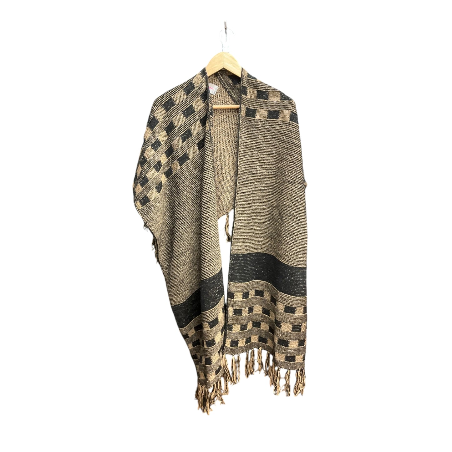 Shawl By Free People In Black & Brown, Size: Osfm