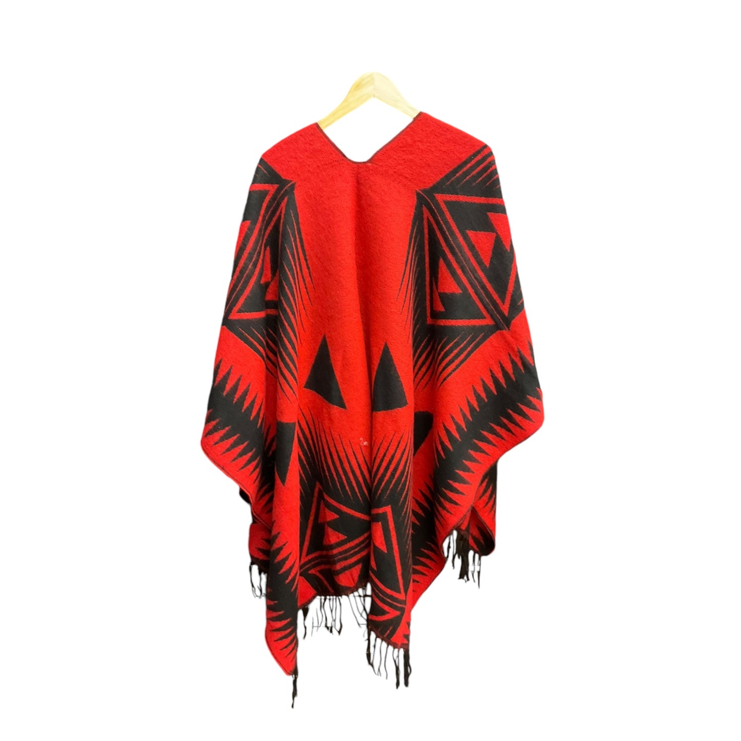 Shawl By Cmc In Black & Red, Size: Osfm