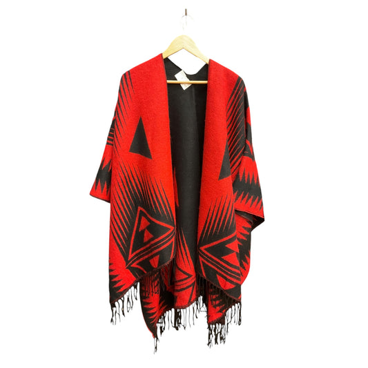 Shawl By Cmc In Black & Red, Size: Osfm