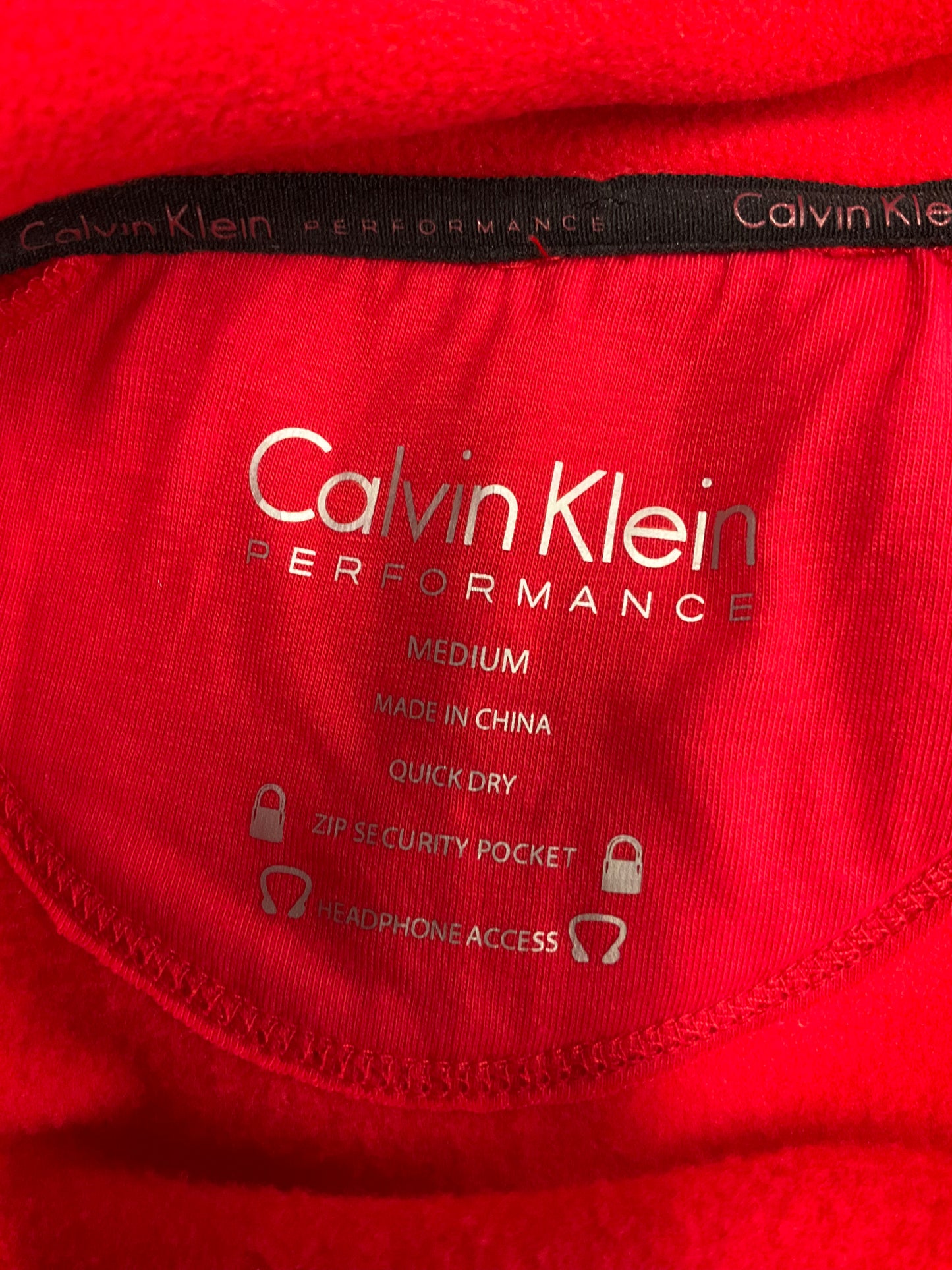 Jacket Fleece By Calvin Klein Performance In Red, Size: M