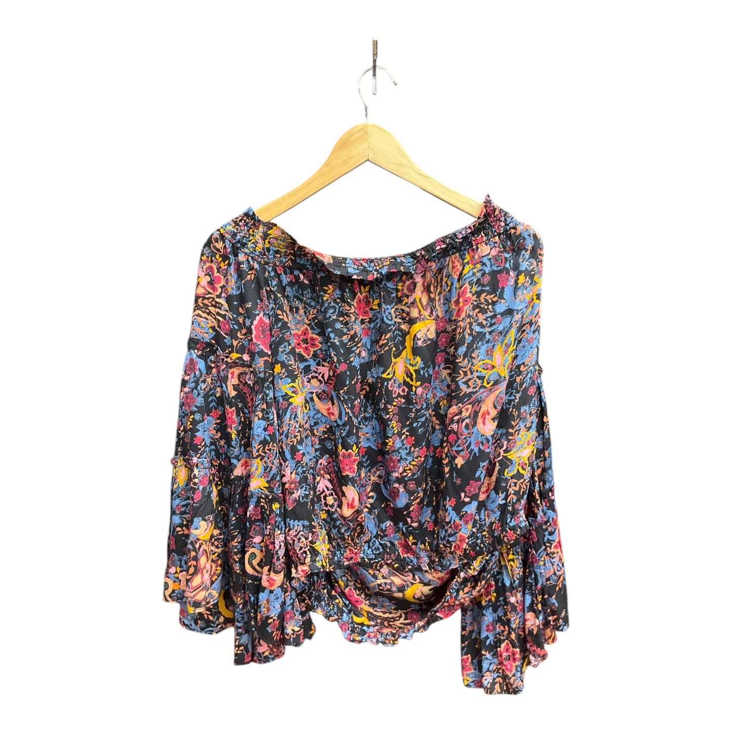 Top Long Sleeve By Free People In Floral Print, Size: L