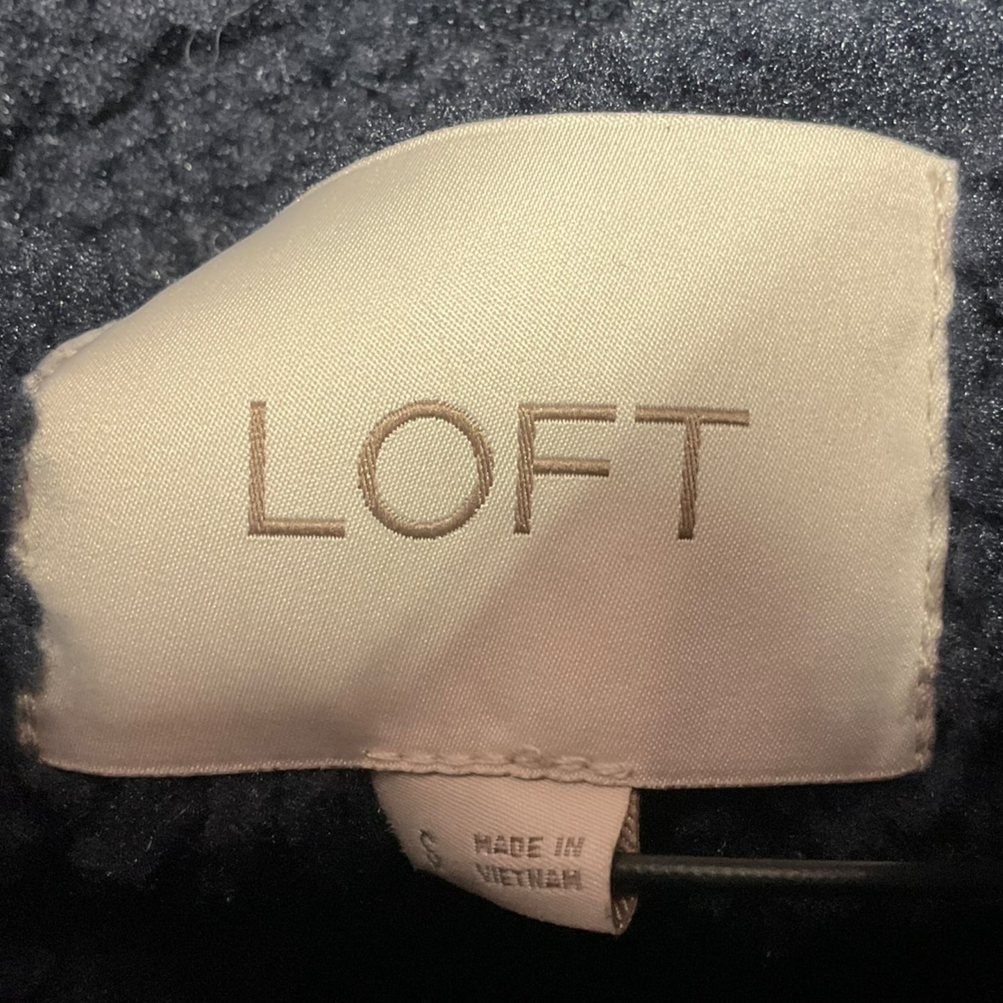 Coat Faux Fur & Sherpa By Loft In Navy, Size: S