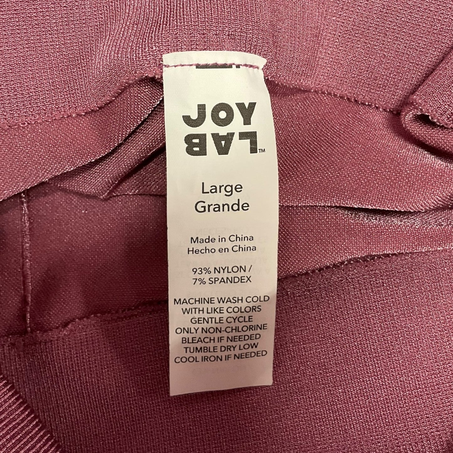 Athletic Leggings By Joy Lab In Mauve, Size: L