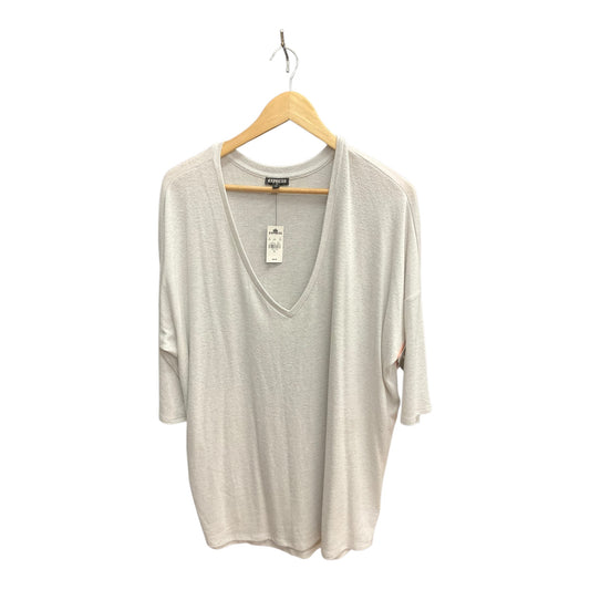 Top 3/4 Sleeve By Express In Grey, Size: Xl