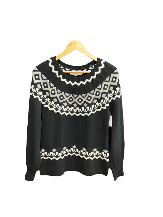 Sweater By Loft O In Black Grey, Size: Xs