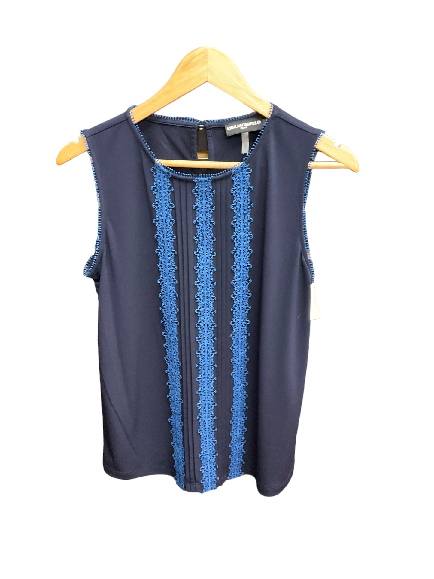 Navy Top Sleeveless Karl Lagerfeld, Size S