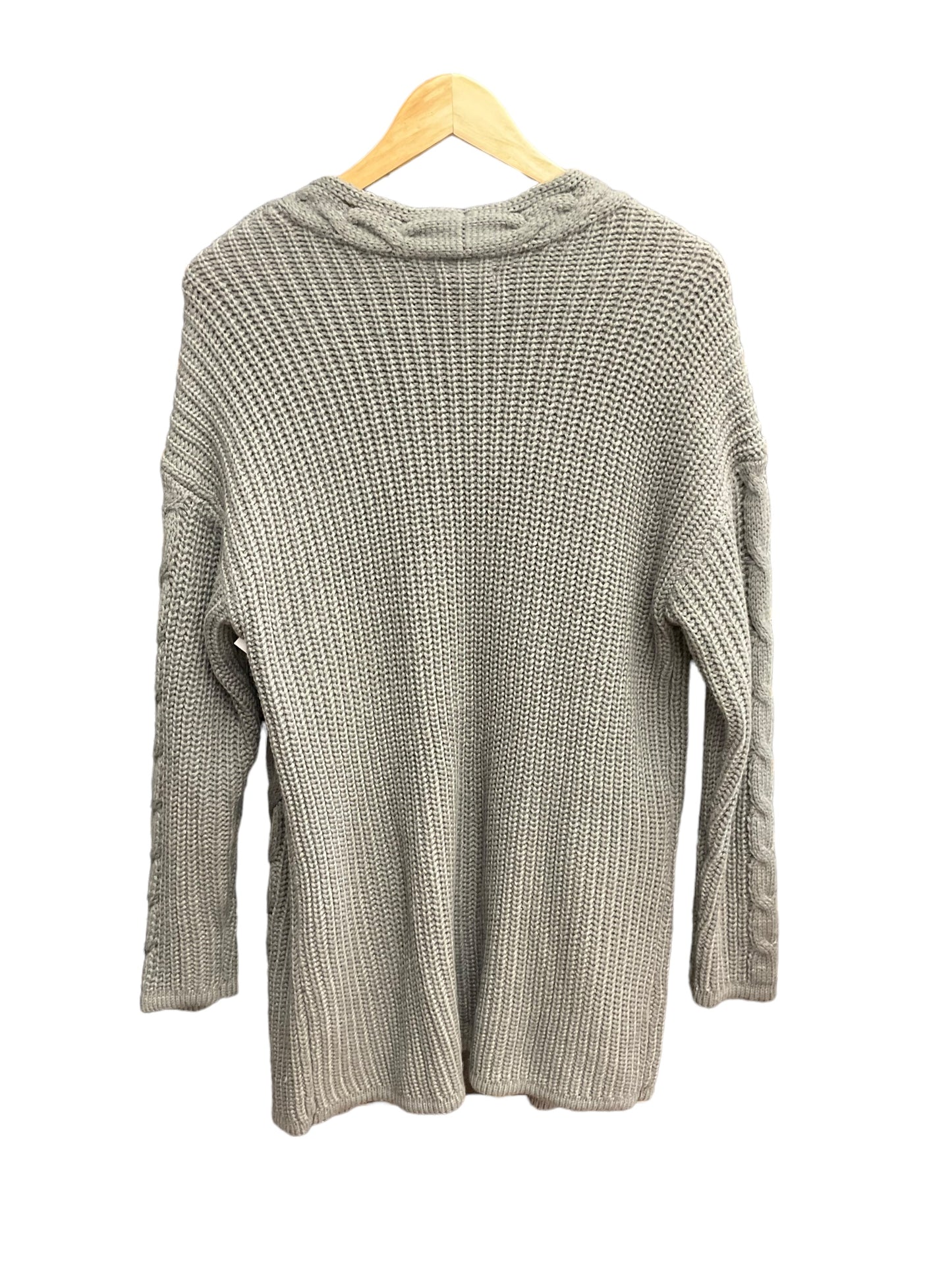 Sweater Cardigan By Nine West Apparel In Charcoal, Size: L