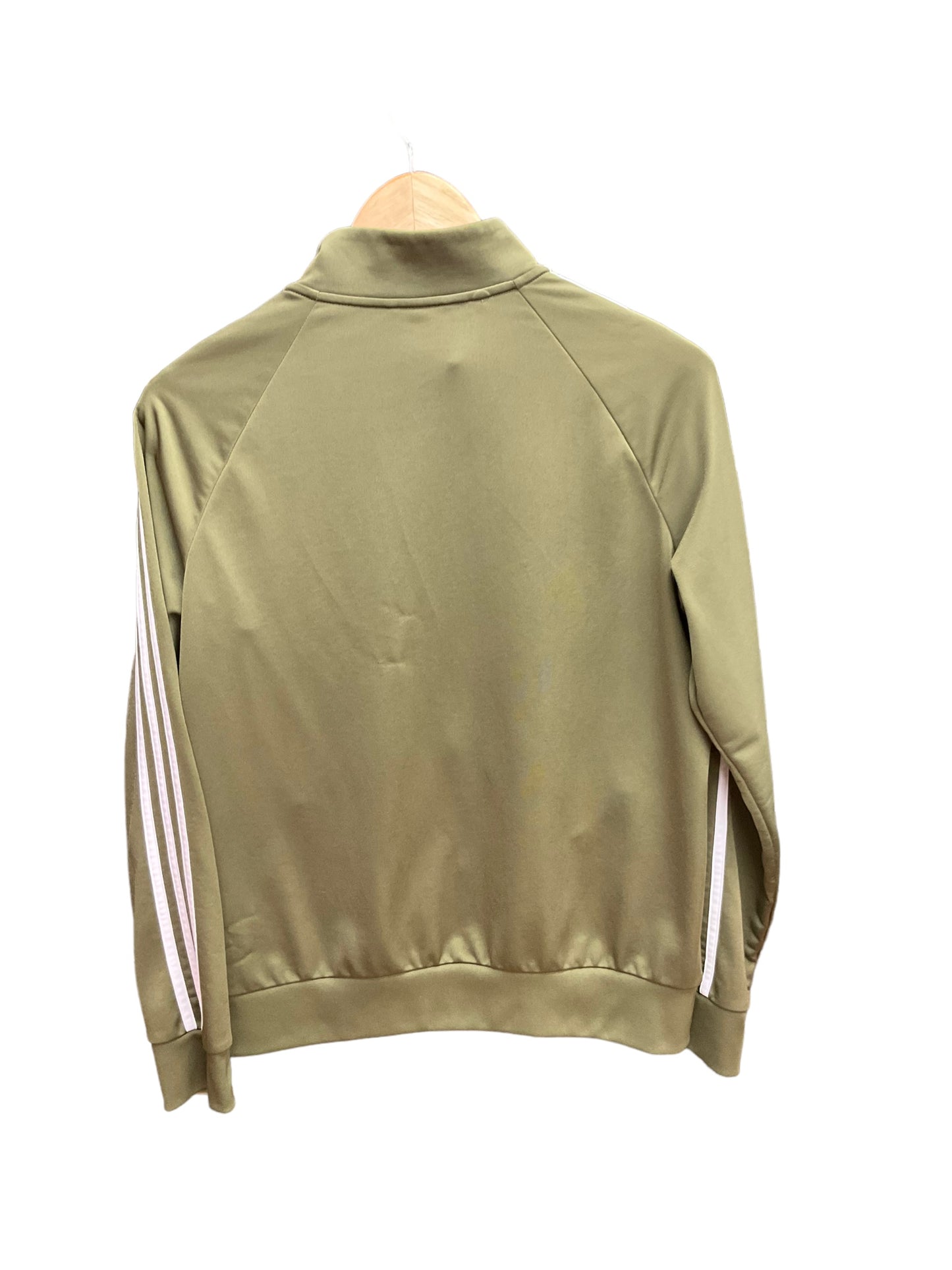 Green & White Athletic Jacket Adidas, Size L