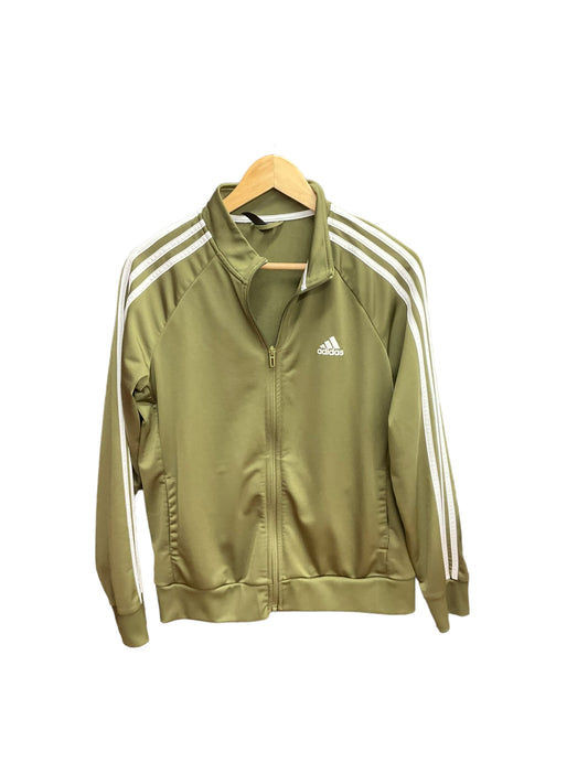 Green & White Athletic Jacket Adidas, Size L