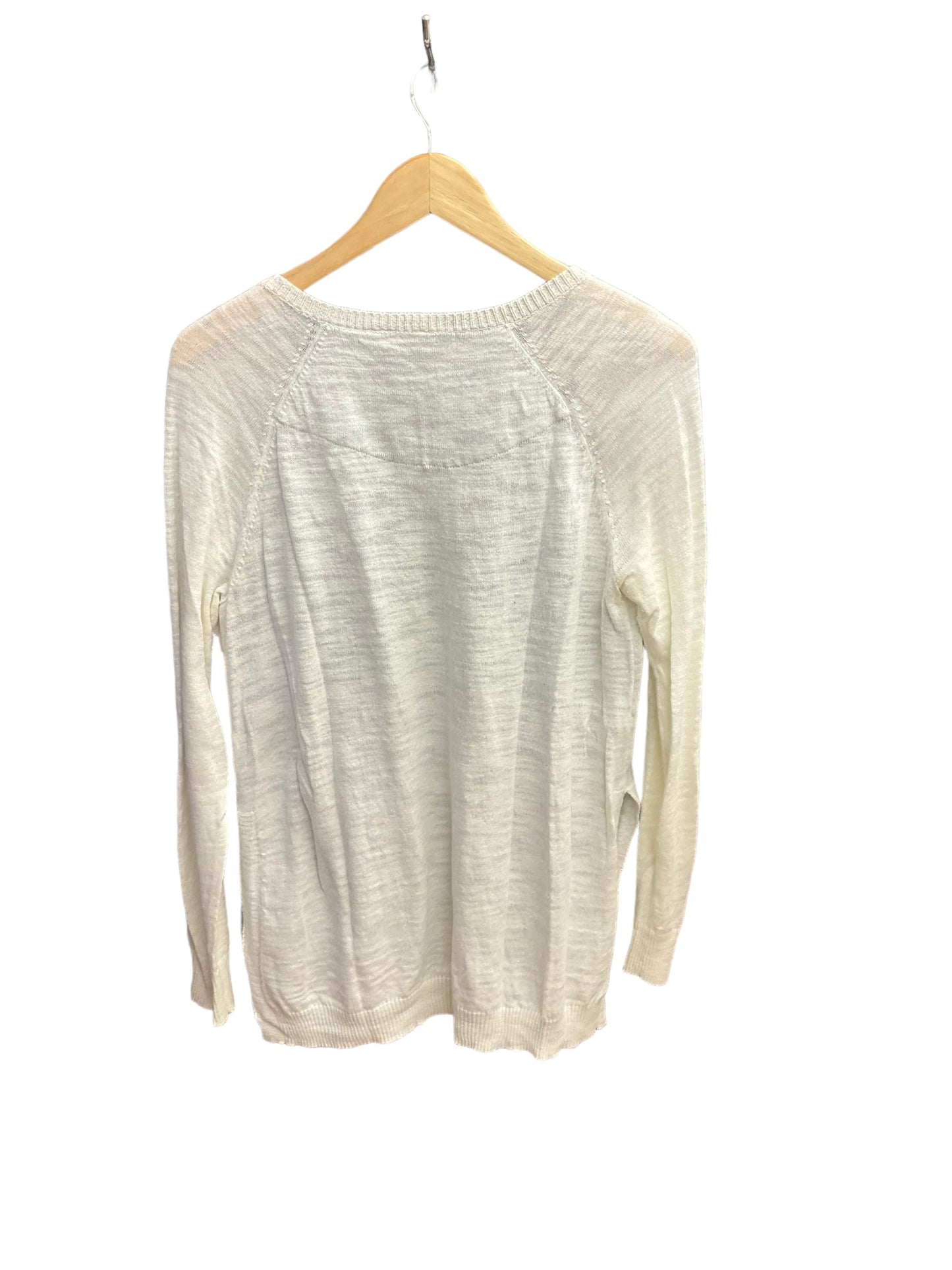 Top Long Sleeve By Moth In Ivory, Size: M